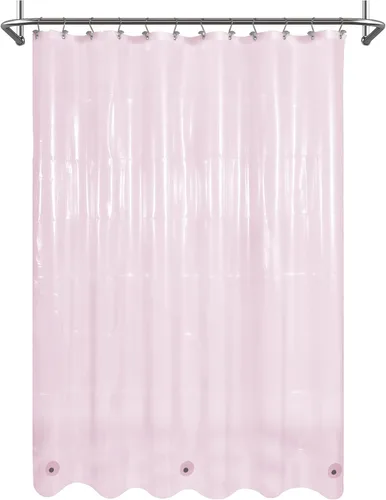 Vista 50 de Cortina de regadera para cabina de ducha 36x72, forro de cortina de regadera de plástico PEVA para baño, ligera e impermeable, 36 x 72, transparente