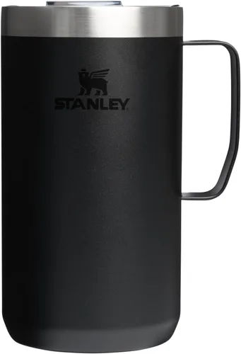 Vista 17 de STANLEY Everyday Camp Mug de 24 onzas, tapa para beber, taza para café, té y bebidas, taza de café aislada de acero inoxidable, sin BPA, color ceniza