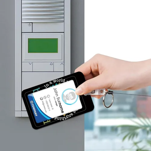 Vista 7 de HAKUNEI Be Kind Daisy - Soporte para tarjetas de identificación con cordón de separación, soporte positivo con carrete, retráctil, desmontable
