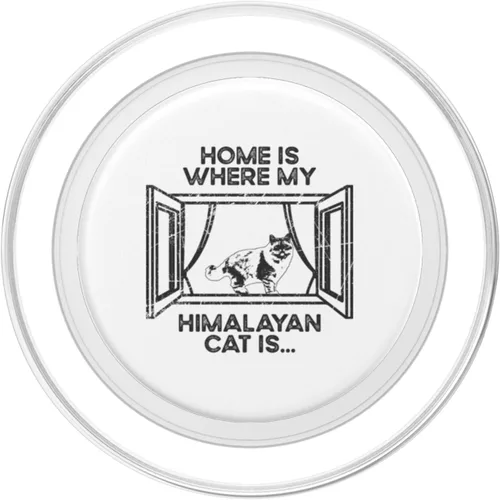 Vista 2 de Home Where My Cat Is - Mom Dad Himalayan Cat PopSockets MagSafe PopGrip for iPhone