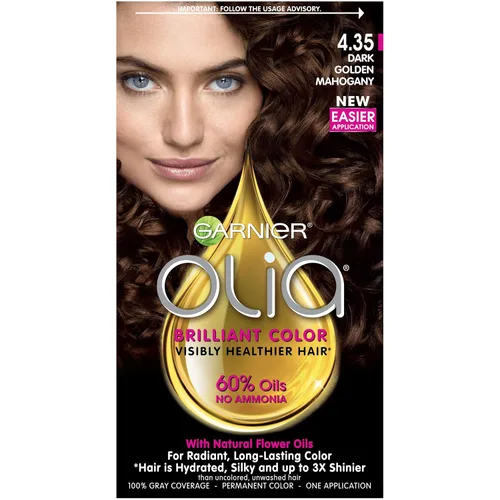 Vista 28 de Garnier Olia Tinte de cabello sin amoníaco [5.60] rojo granate medio, 1 unidad 5.6 Rojo granate medio