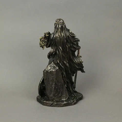 Vista 4 de Veronese Design Lady SIF - Escultura de resina de la diosa nórdica de la tierra y de la familia, de 8 5/8 pulgadas, acabado en bronce