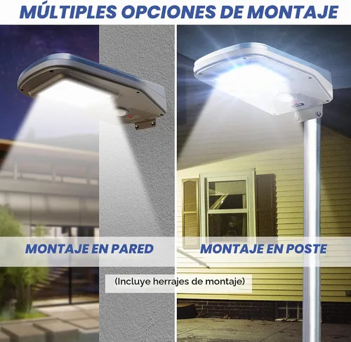 Vista 7 de Wagan EL8590 - Luz de calle solar LED integrada de 2000 lúmenes con control