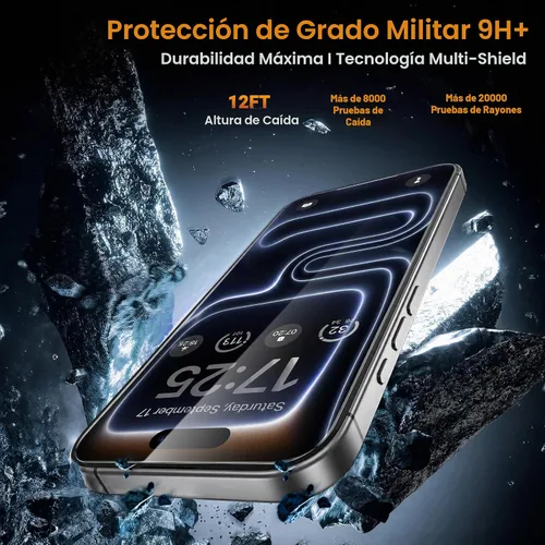 Vista 3 de Protector de pantalla de privacidad antiespía de 25° para iPhone 16 Pro de 6.3 pulgadas, paquete de 3 con kit de alineación automática, dureza 9H