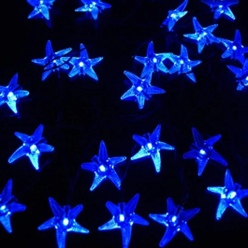 Vista 4 de Luces solares de estrella de mar, impermeables, de 15.7 pies, 20 luces LED de noche con estrellas de mar y océano, mar, mundo, luces de noche