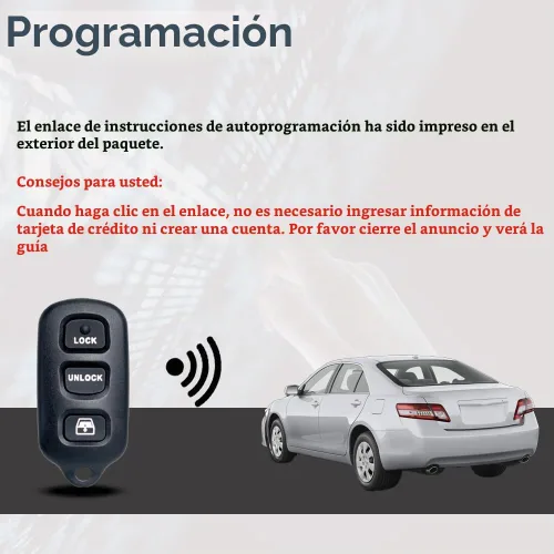 Vista 2 de SUPALAND Llavero de entrada sin llave compatible con Toyota 4Runner Sequoia 1999 2000 2001 2002 2003 2004 2005 2006 2007 2008 2009 Reemplazo