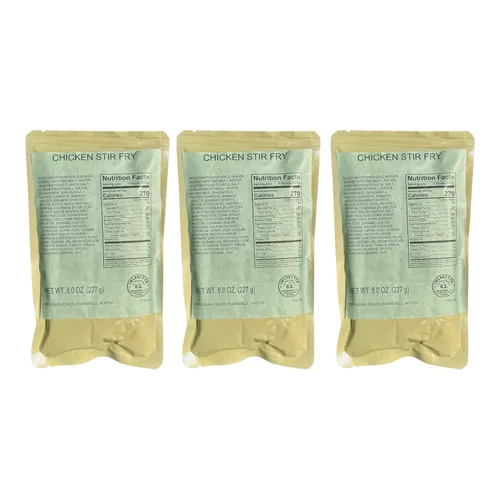 Vista 24 de MRE (comida lista para comer) Entree de una sola porción Comidas de emergencia Alimentos de supervivencia Dátiles frescos Larga vida útil