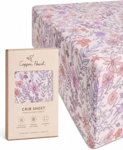 Vista 24 de Copper Pearl: Sábanas de punto prémium para cuna de bebé para niños y niñas, transpirables y suaves, sábanas ajustables para colchones estándar