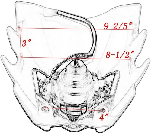 Vista 6 de 12 V 35 W H4 universal Street Fighter faro faro carenado kit para Kawasaki para Yamaha para SUZUKI para moto de la suciedad
