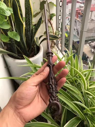 Vista 7 de Handicraftviet Moon Wand - Varita mágica de madera tallada a mano, varitas de mago para cosplay coleccionable, el mejor regalo para adultos y niños