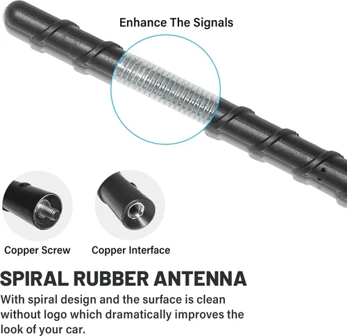 Vista 5 de Anina Mástil de antena de 7 pulgadas para Jeep Grand Cherokee 2011-2022, Renegade, Compass, Chrysler 200, Fiat 500 FM AM Radio Aerial 5091100AA