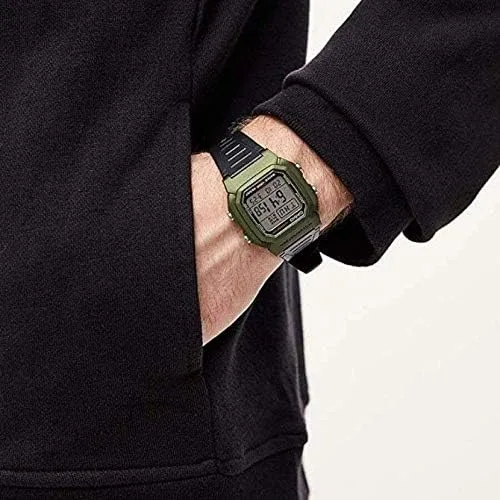 Vista 3 de Casio Original W-800HM-3A Reloj Digital Verde para Hombre 100M WR W-800 Original Nuevo