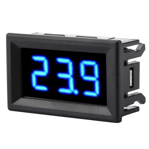 Vista 8 de Voltímetro de 0.56 pulgadas de dos cables DC 2.5-30 V pantalla LED digital medidor de voltímetro digital para batería de 12 V 24 V coche