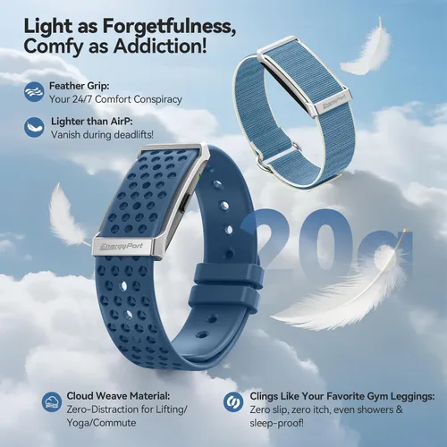 Vista 3 de EnergyPort Smart Bracelet with Blood Oxygen/Blood Pressure Monitor, 60-Day Battery Health Fitness Tracker with 2 Bands,Lifetime Membership,Activity