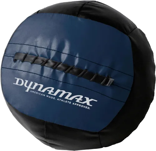 Vista 8 de Dynamax Standard Medicine Ball, 4–30 lb Soft Shell Wall Ball, 14-Inch Weighted Exercise Ball for Strength Training, Core Workouts, Conditioning &