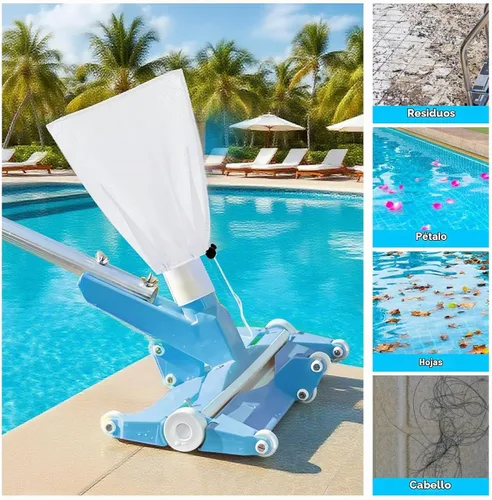 Vista 6 de Paquete de 4 bolsas de repuesto de malla al vacío XL para piscina, color blanco de 18.5 x 16.5 pulgadas