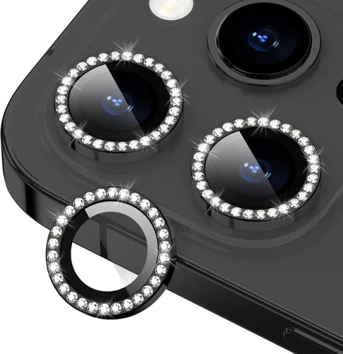 Vista 60 de Protector de lente de cámara para iPhone 15 Pro/iPhone 15 Pro Max, anillo de metal individual, dureza 9H, protector a prueba de arañazos, accesorios