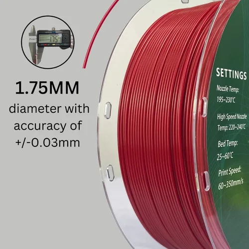 Vista 5 de EPAX High Speed PLA+ Filamento para Impresora 3D, Filamento de Impresión 3D de PLA Rápido, 1.75mm, Precisión Dimensional +/- 0.03 mm, Carrete de 1KG