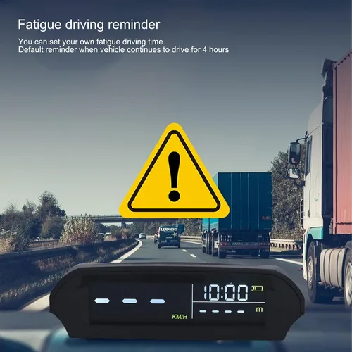 Vista 6 de Acouto Universal Auto HUD Proyector Multifuncional Velocímetro Vehículo de Carga Solar Pantalla de Video