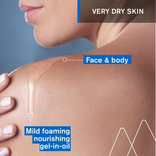 Vista 2 de Uriage Xémose Face & Body Wash For Very Dry Skin, Soothes For Long-Lasting Comfort, Mild Foaming Nourishing Gel-In-Oil, Fragrance & Soap-Free