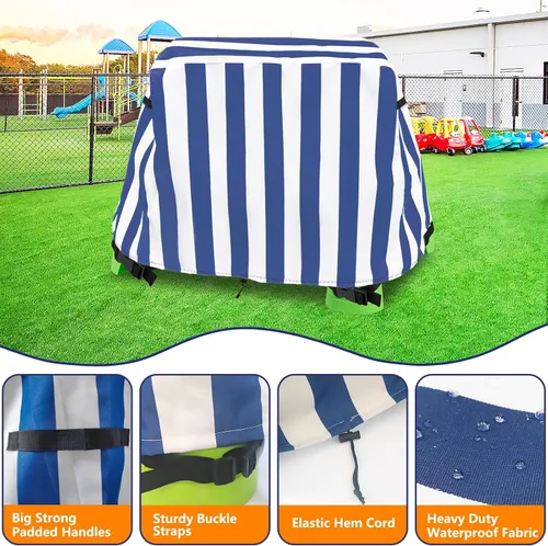 Vista 6 de Cubierta para mesa de agua para niños, resistente al aire libre, 600D, impermeable, anti-UV, a prueba de polvo, para niños, compatible con Step2