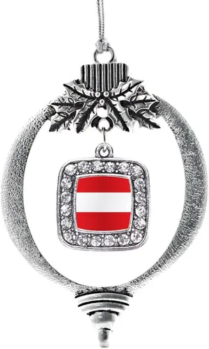 Vista 160 de Inspired Silver - Nana púrpura - Adorno de Navidad plateado - Adorno cuadrado para árbol de Navidad con circonita cúbica - Decoración colgante
