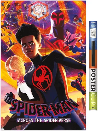 Vista 17 de Trends International Marvel Spider-Man: Across The Spider-Verse - Póster de pared de hoja del grupo uno, 22.4 pulgadas de largo x 14.7 pulgadas