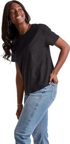 Vista 4 de Hanes Originals - Camiseta de manga corta para mujer, de ajuste relajado, de gran tamaño, disponible en tallas grandes