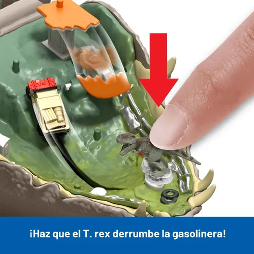 Vista 3 de Mattel Jurassic World Rebirth Micro Adventure Mutadon Playset de juego
