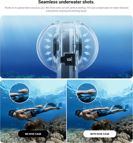 Vista 4 de Insta360 Estuche de buceo invisible X3 (nuevo) - Impermeable hasta 164.0 ft (164 pies)