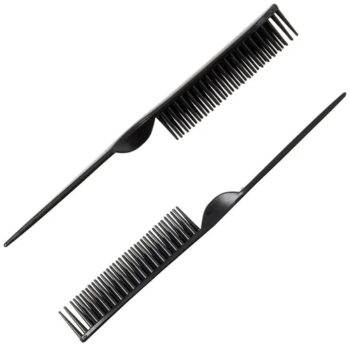 Vista 3 de CocoBlack Naturals Peine de estilo de 3 filas para desenredar, definir y separar rizos (negro)