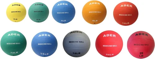 Vista 10 de Pelota medicinal de goma Ader 2,4,6,8,10,12,15,18,20,25LB