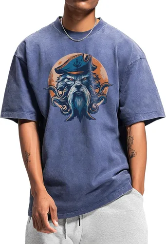 Vista 33 de domirica Camisas holgadas lavadas para hombre, sólidas, 100% algodón, camisetas cuadradas, ropa de fitness vintage, ropa de calle para gimnasio