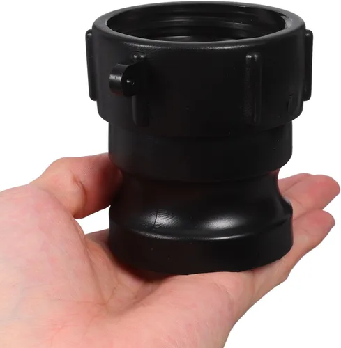 Vista 4 de 2pcs Ibc Tote Water Hose Adapter with 2 Inch Thread Black Plastic
