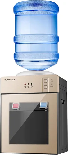 Vista 11 de Dispensador de enfriador de agua de carga superior, dispensador eléctrico de agua fría caliente de escritorio de 5 galones, agua hirviendo con Azul