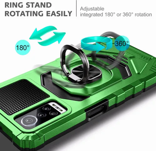 Vista 5 de NZND Funda para BLU G91 Max con protector de pantalla de vidrio templado (cobertura máxima), protección de cuerpo completo [grado militar], funda