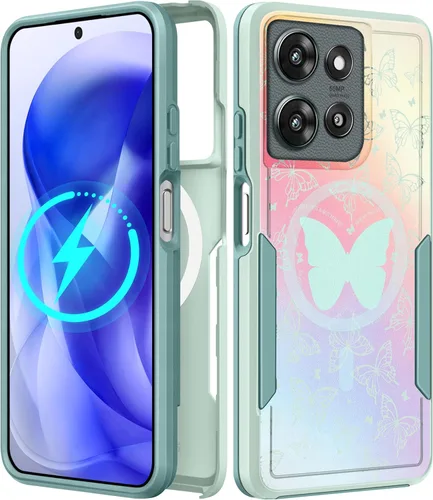 Vista 131 de Funda para Moto G 5G 2024 – Compatible con MagSafe para mujeres y niñas, bonita funda protectora magnética para teléfono, diseño femenino Kawaii