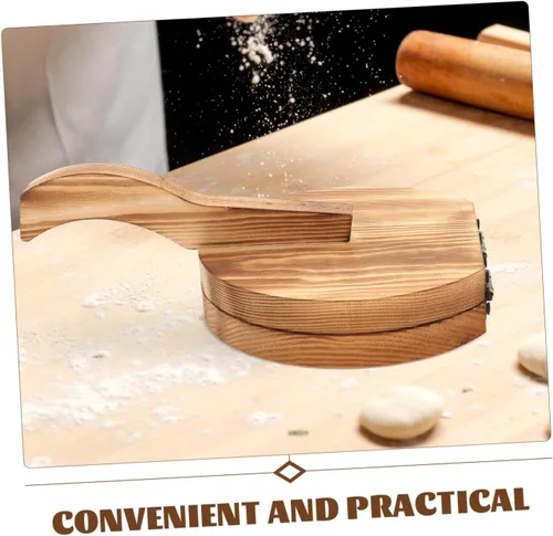 Vista 7 de COLLBATH Dumpling Skin Artefact Dumpling Press Tortilla de madera Prensa de masa de pizza Prensa de pastelería Suministros de cocina