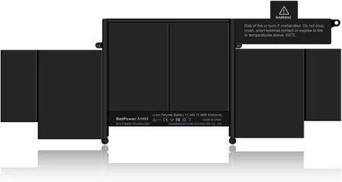 Vista 2 de BatPower A1493 - Batería de repuesto para laptop Apple de finales de 2013 a mediados de 2014 MacBook Pro de 13 pulgadas, Retina A1502, EMC 2678, EMC