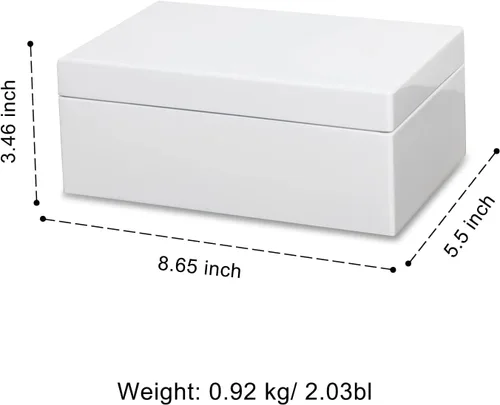 Vista 6 de Voova Joyero organizador de madera para mujeres y adolescentes y niñas, estuche de joyería de madera de pintura de piano de lujo con espejo, cajas