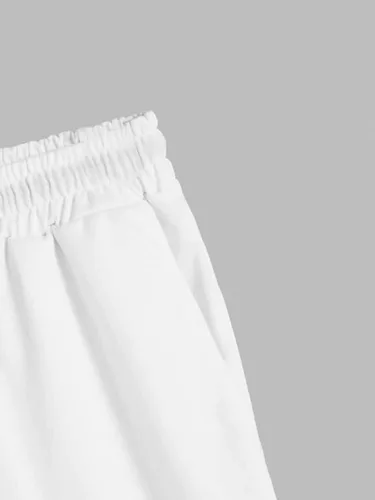 Vista 5 de GORGLITTER Conjuntos hawaianos de dos piezas para hombre, conjunto de camisa y pantalones cortos, conjunto deportivo en blanco y negro, talla XL