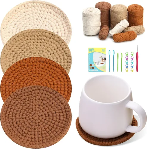 Vista 8 de UzecPk Kit de ganchillo de 7 piezas para principiantes, kit de ganchillo para adultos, kits de aprendizaje de ganchillo con relleno de ganchillo
