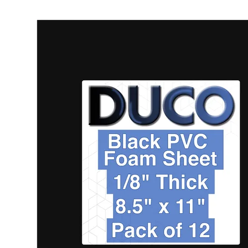 Vista 29 de Duco - Lámina de PVC expandida hecha en Estados Unidos de 1/8 de pulgada de grosor, paquete de 4 tableros de espuma de celda cerrada de 5 x 7 Negro