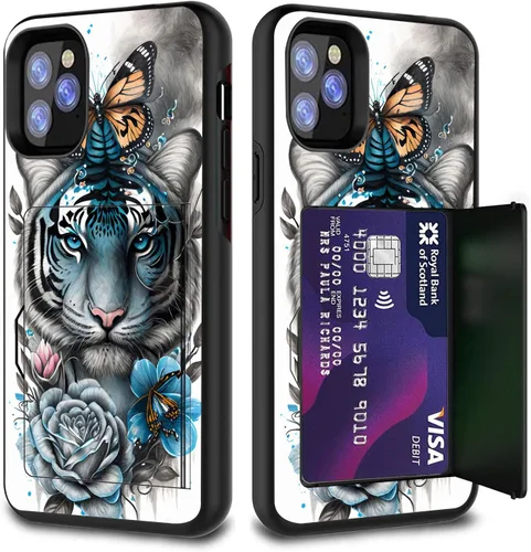 Vista 32 de Funda para tarjetas de crédito, doble capa híbrida a prueba de golpes, protección contra caídas con función atril para iPhone 17 de 6.3 pulgadas