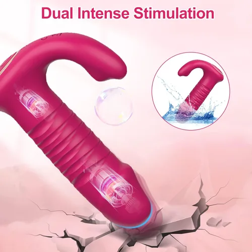 Vista 3 de Vibrador portátil con vibradores de control remoto con 12 potentes vibradores de empuje para adultos, juguete sexual para mujeres, parejas
