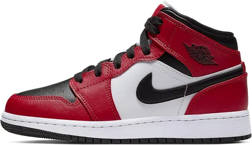 Vista 2 de Jordan Nike Air 1 Mid Juventud Chicago Negro Toe - Tamaño 3.5Y