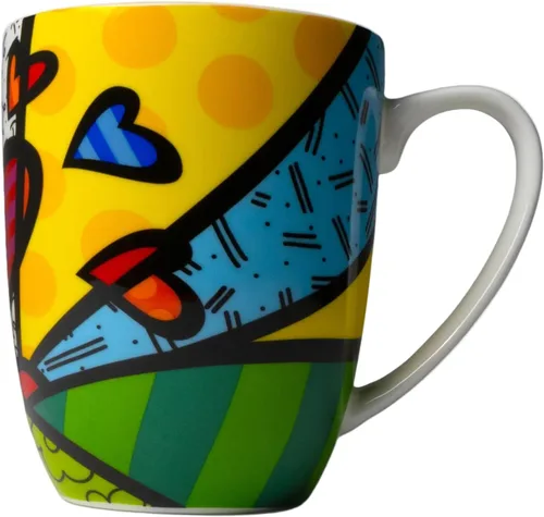 Vista 9 de Britto Romero Bone - Taza de café de porcelana, 16.8 onzas (Alive (multicolor))