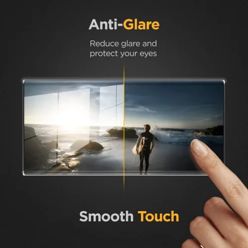 Vista 4 de MagFlex - Protector de pantalla para Samsung Galaxy S22 Ultra Matte (compatible con sensor de huellas dactilares), antirreflejos, flexible, a prueba