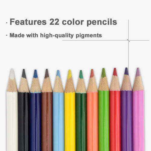 Vista 4 de Darnassus Juego de arte de 132 piezas, juego de colores profesionales de lujo, caja de regalo, juego de arte, manualidades, dibujo, pintura, kit