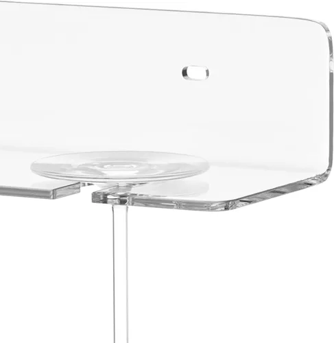 Vista 4 de Soporte de acrílico transparente para copas de vino, estantes de almacenamiento para copas de vino de pared, estante de pared para copas